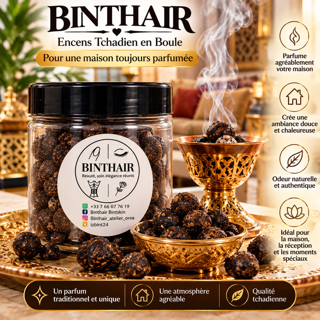 🤎 BINTHAIR – Kindikaye | Encens Tchadien Traditionnel au Santal & Musc