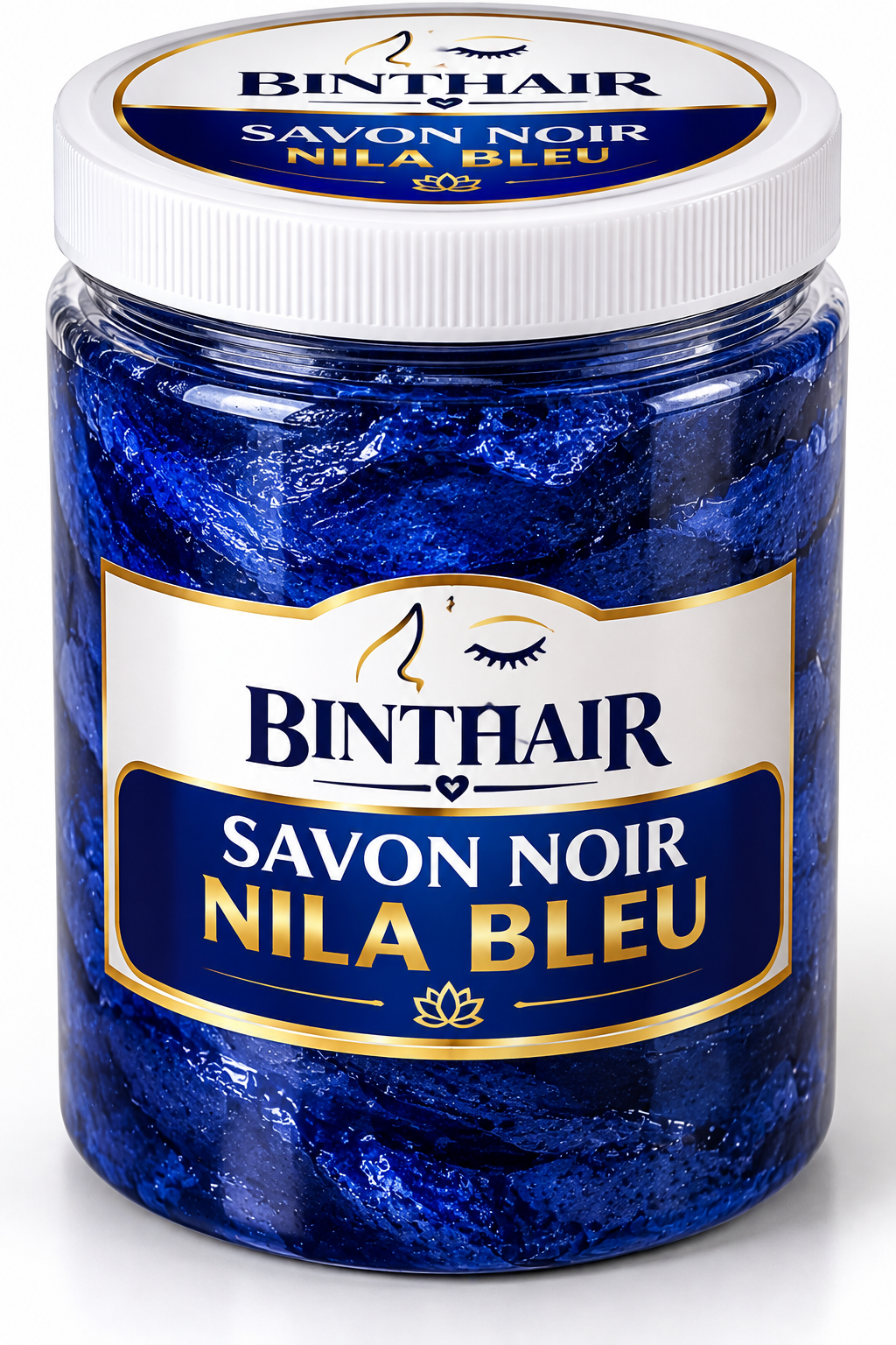 💙 BINTHAIR – Savon Noir au Nila Bleu | Éclaircissant, Anti-Imperfections & Soin du Corps 500ml